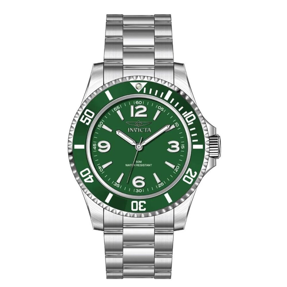 Invicta 69480 Specialty Men's 40mm Green Dial & Stainless Steel Quartz Watch